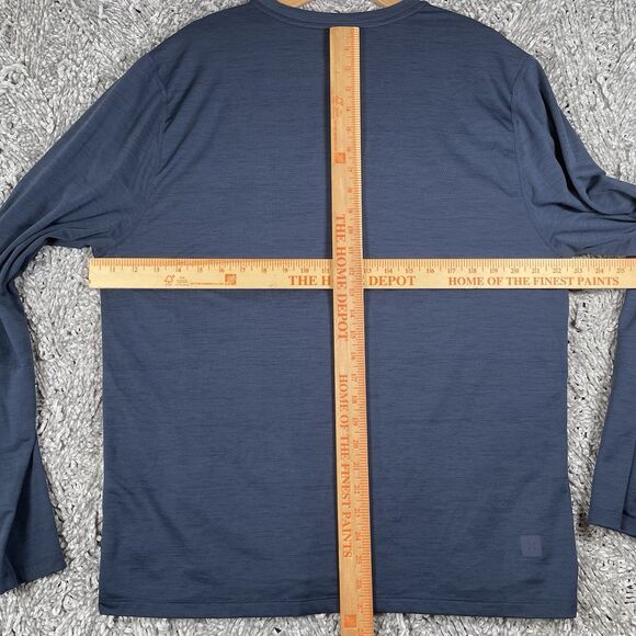 Ten Thousand Interval Long Sleeve Shirt Mens XL Navy Blue Long Sleeve Gym Run - Picture 4 of 4